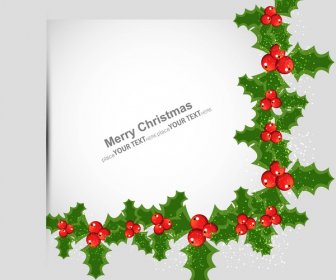 메리 크리스마스 축 하의 밝고 다채로운 카드 디자인 벡터