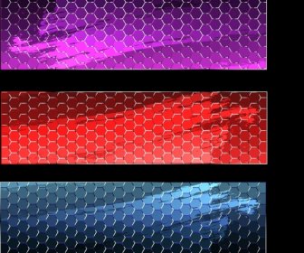 Mesh Background Sets Various Colorful Grungy Style