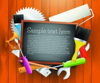 Message Board And Carpentry Tools Backgrounds