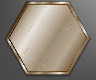 Metal Background Shiny Golden Polygon