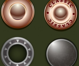 metal circles decoration shiny classical decor