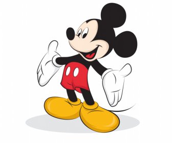 Mickey-Mouse-Ikone Niedliches Cartoon-Design