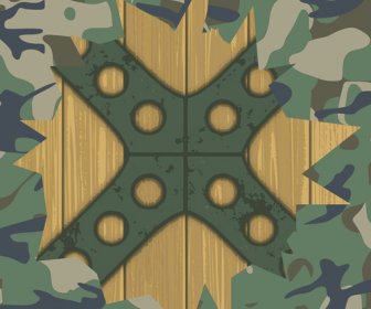 Elementos Militares Frame Vector