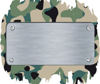 Military Elements Frame Vector