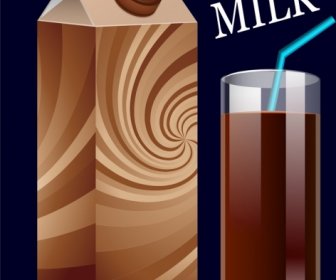 Milk Chocolate Advertisement 3d Brown Design