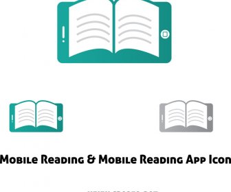 Mobile Book App Icon Vector