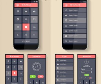 mockup application design for smartphones