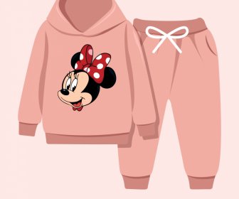 Mockup Hoodie And Jogger Template Cute Minnie Face Decor