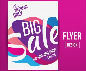 Modern Big Sale Vector Flyer
