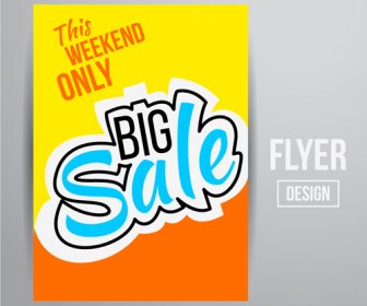 Modern Big Sale Vector Flyer