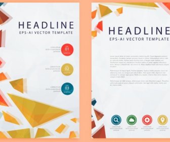 Modern Brochure Template Colorful Geometric Decoration