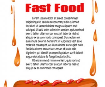 Modern Fast Food Poster Vektör