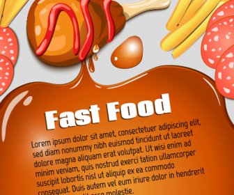Modernen Fast Food Plakat Vektor