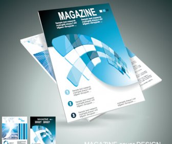 Modern Cover Majalah Abstrak Vektor