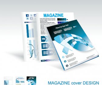 Modern Cover Majalah Abstrak Vektor