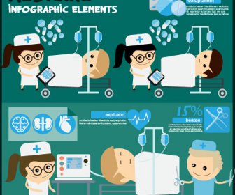 Kedokteran Modern Infographic Vektor