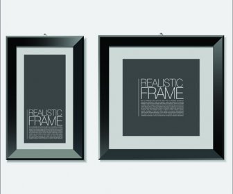 Modern Photo Frame Shiny Vector Set