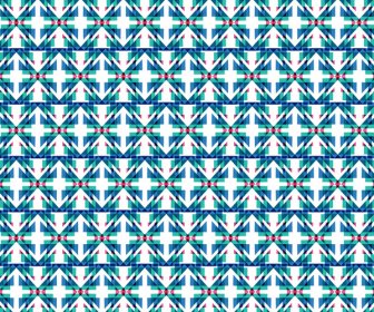 現代時尚的三角形紋理和六邊形藍色彩色圖案向量
