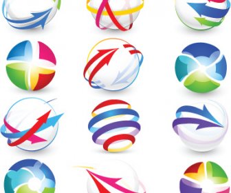 современные 3d-логотипы дизайн элементы вектора