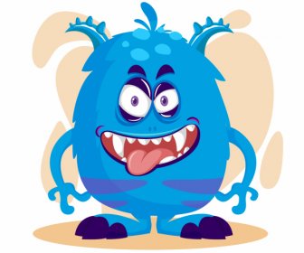 Monster Icons Funny Scary Cartoon Character Sketch
