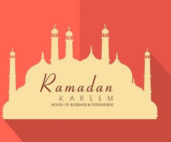 Monat Des Ramadan Kareem Rosa Vorlage Segen