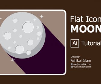 Moon Flat Icon