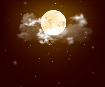 moon sky painting modern twinkling design