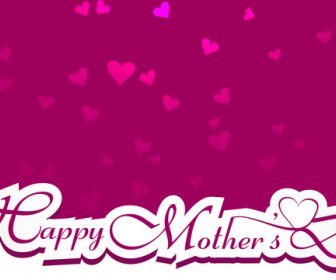 Mothers Day Card Typography Beautiful Stylish Text Vector