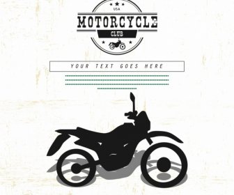 Motorbike Advertisement Black White Retro Ornament