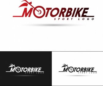 دراجة نارية مجموعة شعار النص الرمز زخرفة