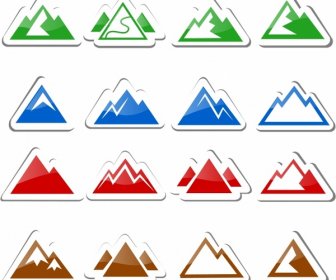 Mountain Vector Icons Set