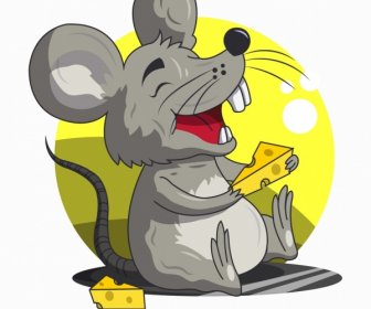 ícone Do Animal Do Rato Esboço Engraçado Do Personagem Dos Desenhos Animados