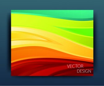 Multicolor Negócio Abstrato Capa Projeto Vector