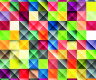 Origens De Quadrados De Mosaicos Multicoloridos