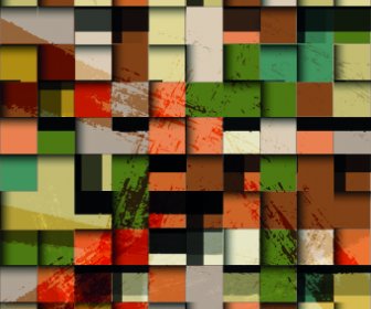 Multicolored Mosaics Squares Backgrounds