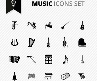 Conjunto De ícones Da Música