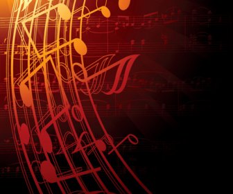 Music Note And Sheet Music Background Vector