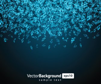 Musica Nota Vector Background Set