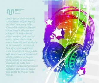 Music8 Mike Stylish Vector Background