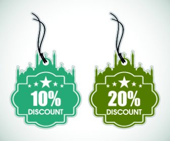 Muslim Style Discount Tag Vector