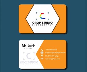 Name Card Design Studio Logo Vignette Style