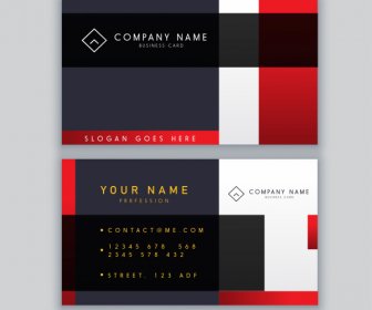 Name Card Template Elegant Modern Flat Design
