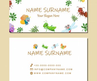 Name Card Template Nature Species Decor Cute Characters