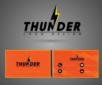 Carte Modèle Thunder Logo Decor