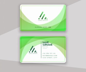 Name Card Visiting Card Business Card Bright Elegant Color Effect Template