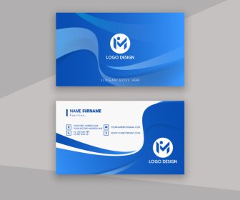 Name Card Visiting Card Business Card Dynamic Waving Curves Template