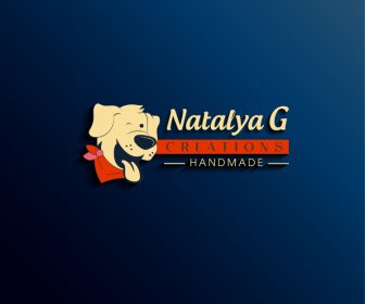 Natalya G Criações Logotipo Bonito Engraçado Esboço De Cão