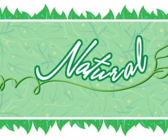 Natural Background Frame Design Green Leaves Pattern Decoration