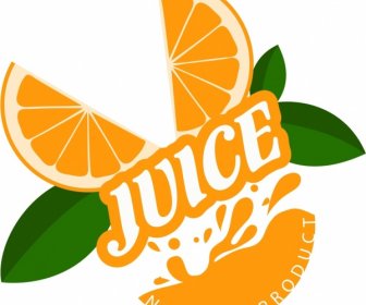 天然果汁製品広告オレンジ スライスの装飾