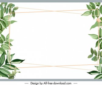 Natural Leaves Text Box Background Bright Elegant Classic